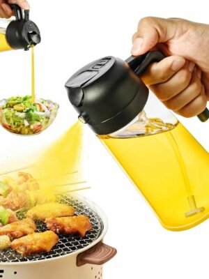 500ml 2 in 1 Olive Oil Sprayer and Dispenser Bottle for Kitchen Use