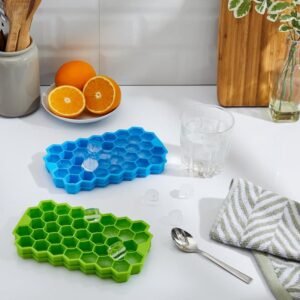 Honeycomb Silicone Ice Cube Tray – 37 Cavities, Non-Stick Design