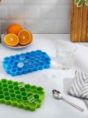 Honeycomb Silicone Ice Cube Tray – 37 Cavities, Non-Stick Design