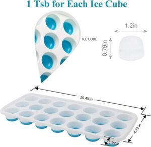 Premium Ice Cube Tray, BPA Free – 21 Cavities