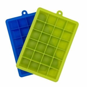 Durable Silicone Ice Cube Trays – 2 Pack, 24 Cavities, Multicolor for Easy Ice Making